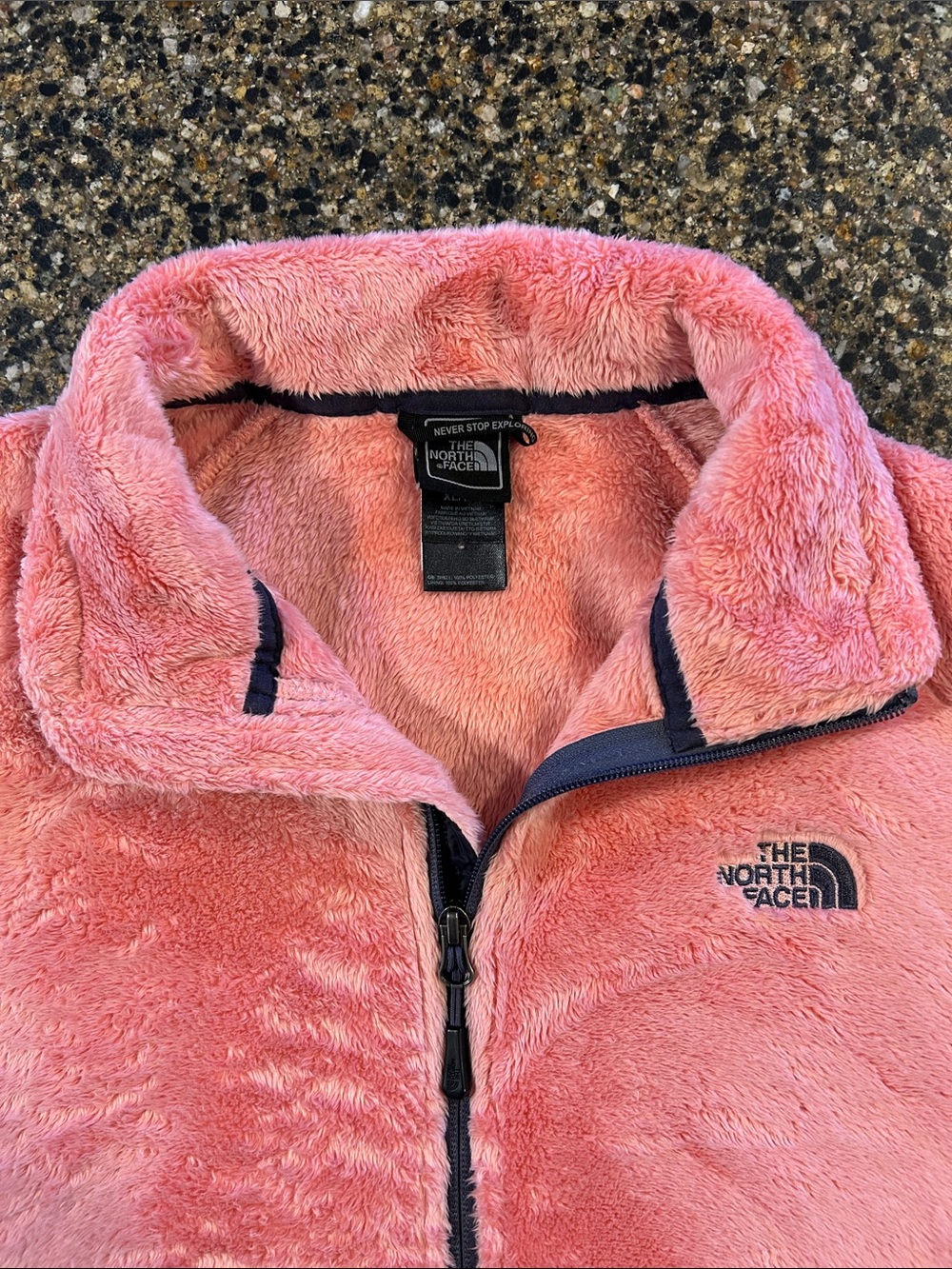 The North Face Pink/Peach Fleece Full Zip Jacket - Picture 5 of 7